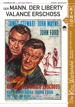 Kinowerbetafel #474 -  Der Mann, der Liberty Valance erschoss
