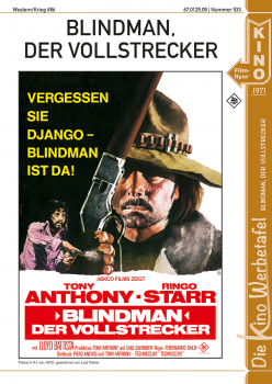 Kinowerbetafel #533 - Blindman, der Vollstrecker