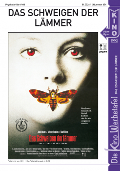 Kinowerbetafel #654 - Das Schweigen der Lämmer
