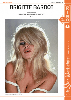 Star-Werbetafel #44 - Brigitte Bardot