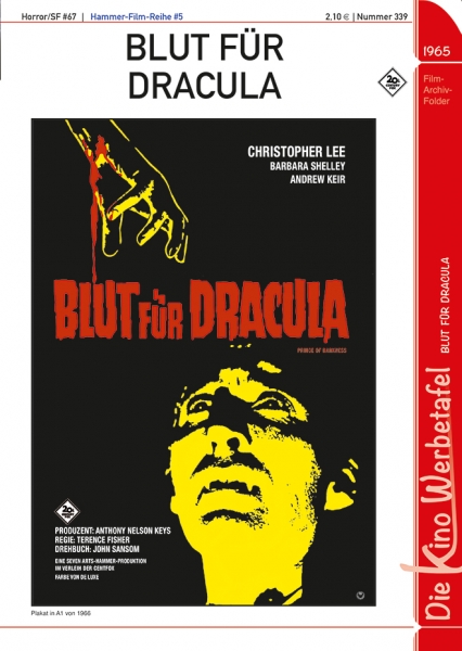 Kinowerbetafel #339 - Blut für Dracula