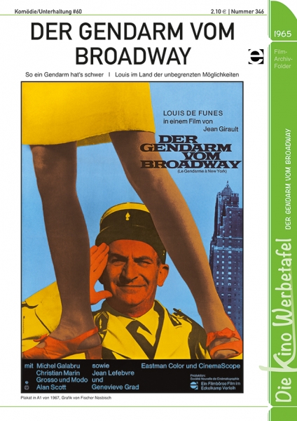 Kinowerbetafel #346 - Der Gendarm vom Broadway