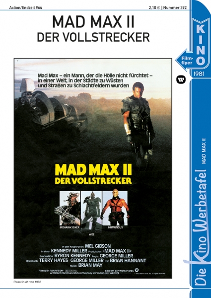 Kinowerbetafel #392 - Mad Max II, Der Vollstrecker