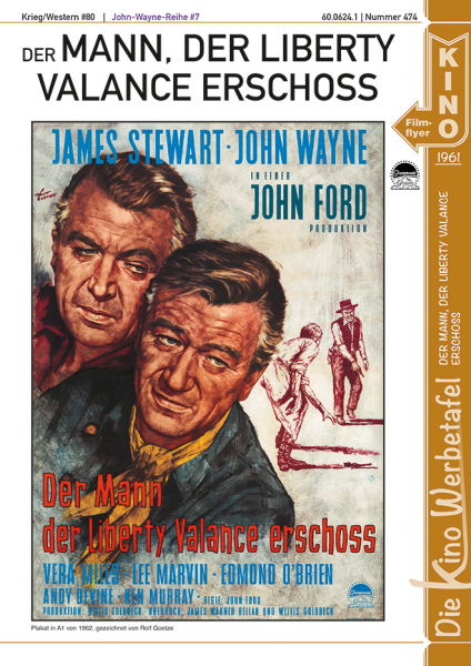Kinowerbetafel #474 -  Der Mann, der Liberty Valance erschoss