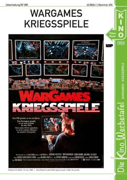 Kinowerbetafel #496 - WarGames - Kriegsspiele