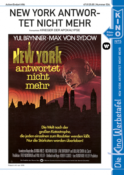 Kinowerbetafel #534 - New York antwortet nicht mehr