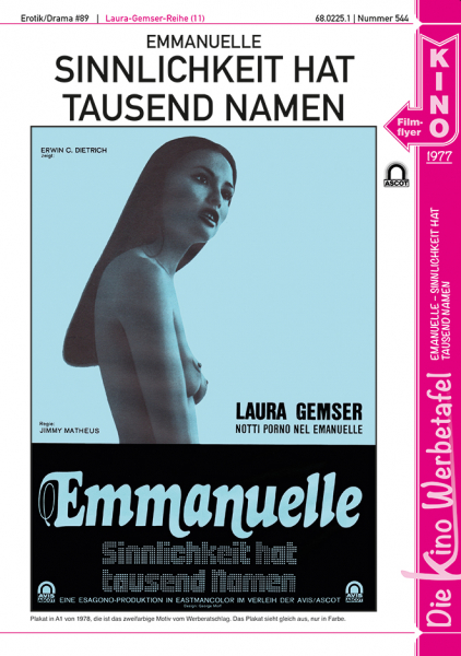 Kinowerbetafel #544 - Emmanuelle, Sinnlichkeit hat 1000 Namen