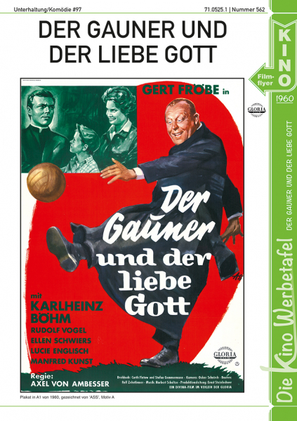 Kinowerbetafel #562 - Der Gauner und der liebe Gott
