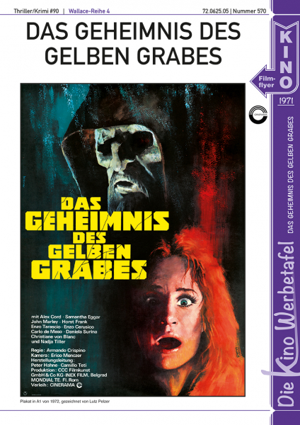 Kinowerbetafel #570 - Das Geheimnis des gelben Grabes