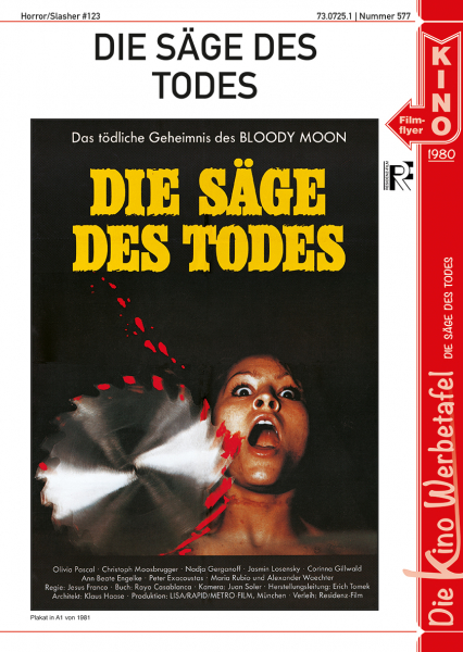 Kinowerbetafel #577 - Säge des Todes