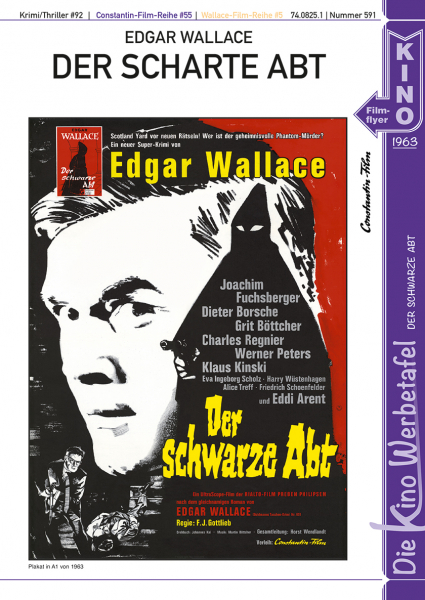 Kinowerbetafel #591 - Der schwarze Abt