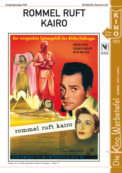 Kinowerbetafel #647 - Rommel ruft Kairo