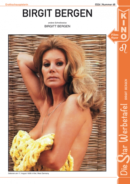 Star-Werbetafel #68 - Birgit Bergen