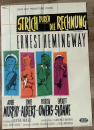 Strich durch die Rechnung (1958, Ernest Hemingway) - Plakat in A1